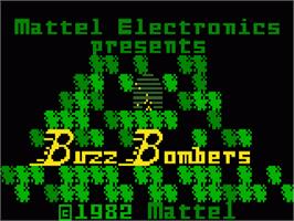 Title screen of Buzz Bombers on the Mattel Intellivision.