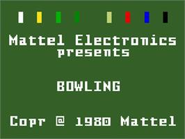 Title screen of PBA Bowling on the Mattel Intellivision.