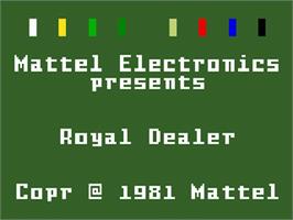 Title screen of Royal Dealer on the Mattel Intellivision.