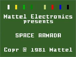 Title screen of Space Armada on the Mattel Intellivision.