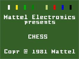 Title screen of USCF Chess on the Mattel Intellivision.