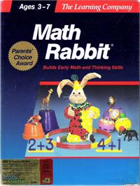 Box cover for Math Rabbit on the Microsoft DOS.