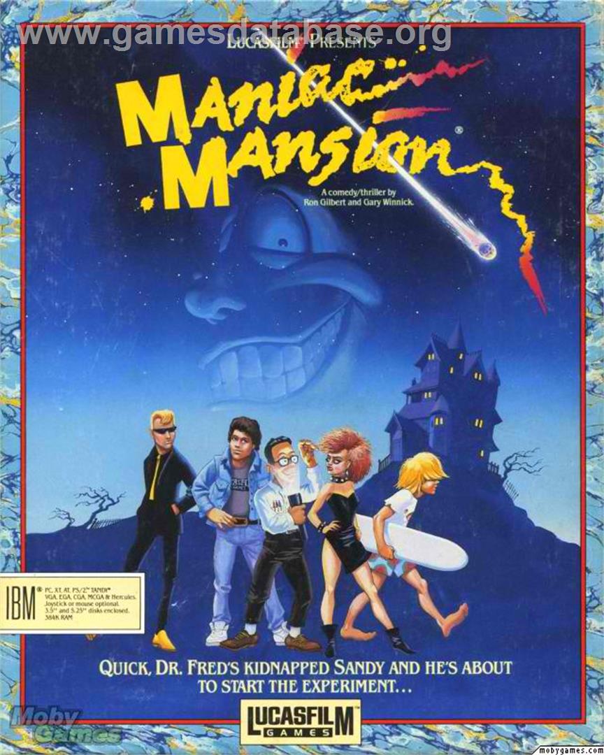 Maniac Mansion Enhanced - Microsoft DOS - Artwork - Box