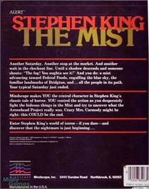 Box back cover for Stephen King's - The Mist on the Microsoft DOS.