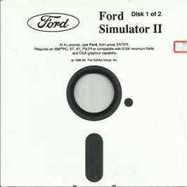 Artwork on the Disc for Ford Simulator II on the Microsoft DOS.