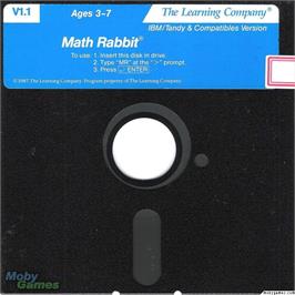 Artwork on the Disc for Math Rabbit on the Microsoft DOS.