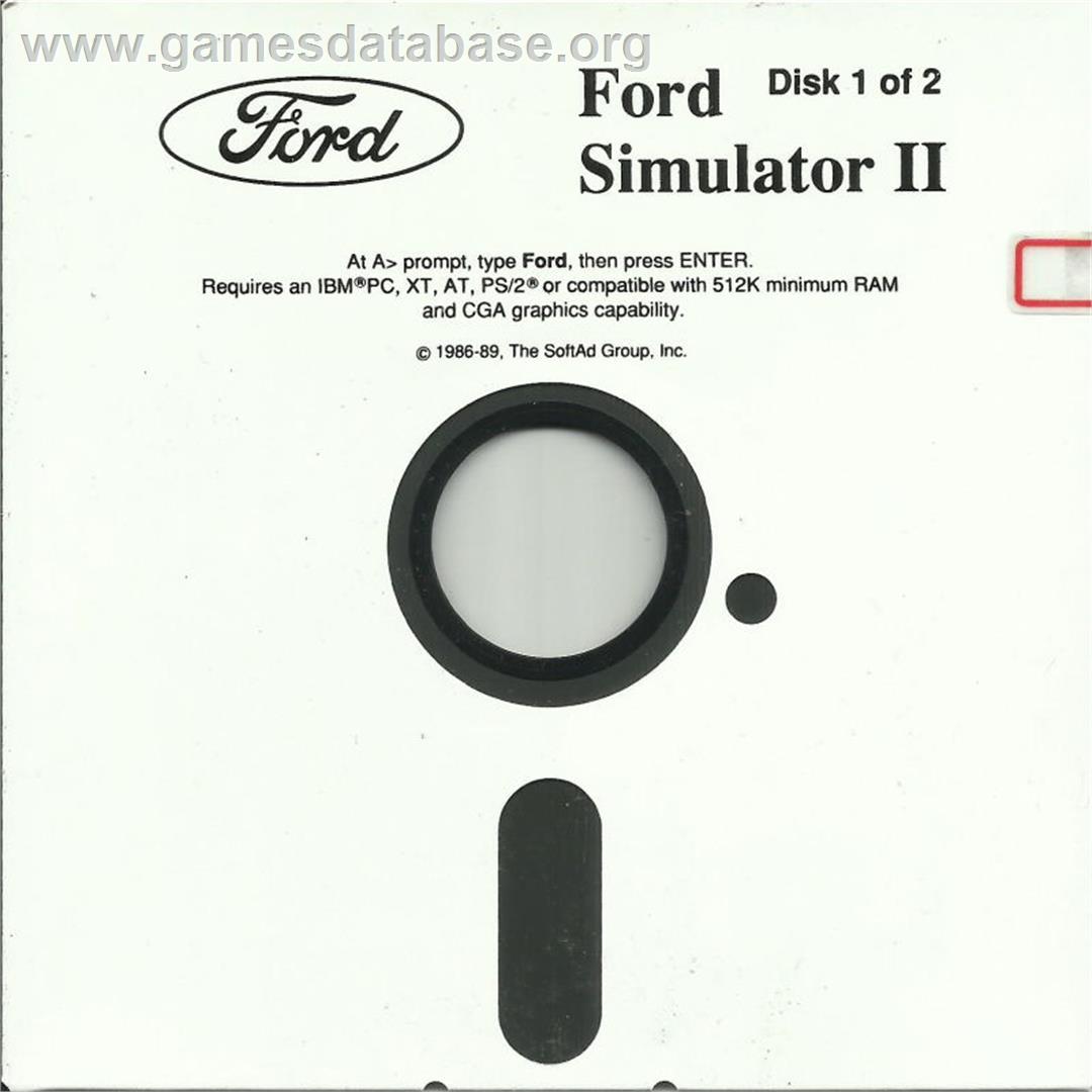 Ford Simulator II - Microsoft DOS - Artwork - Disc