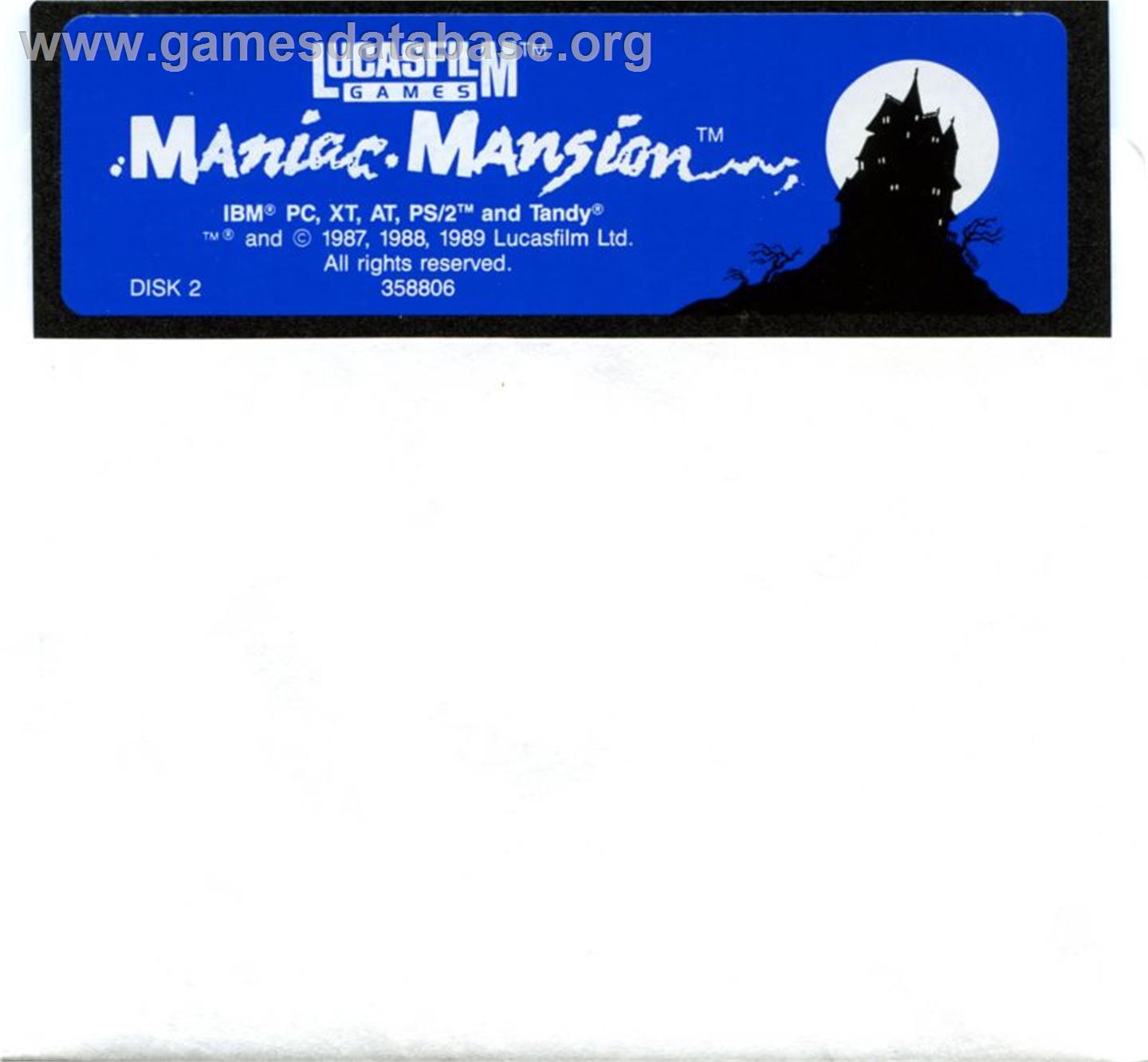 Maniac Mansion Enhanced - Microsoft DOS - Artwork - Disc