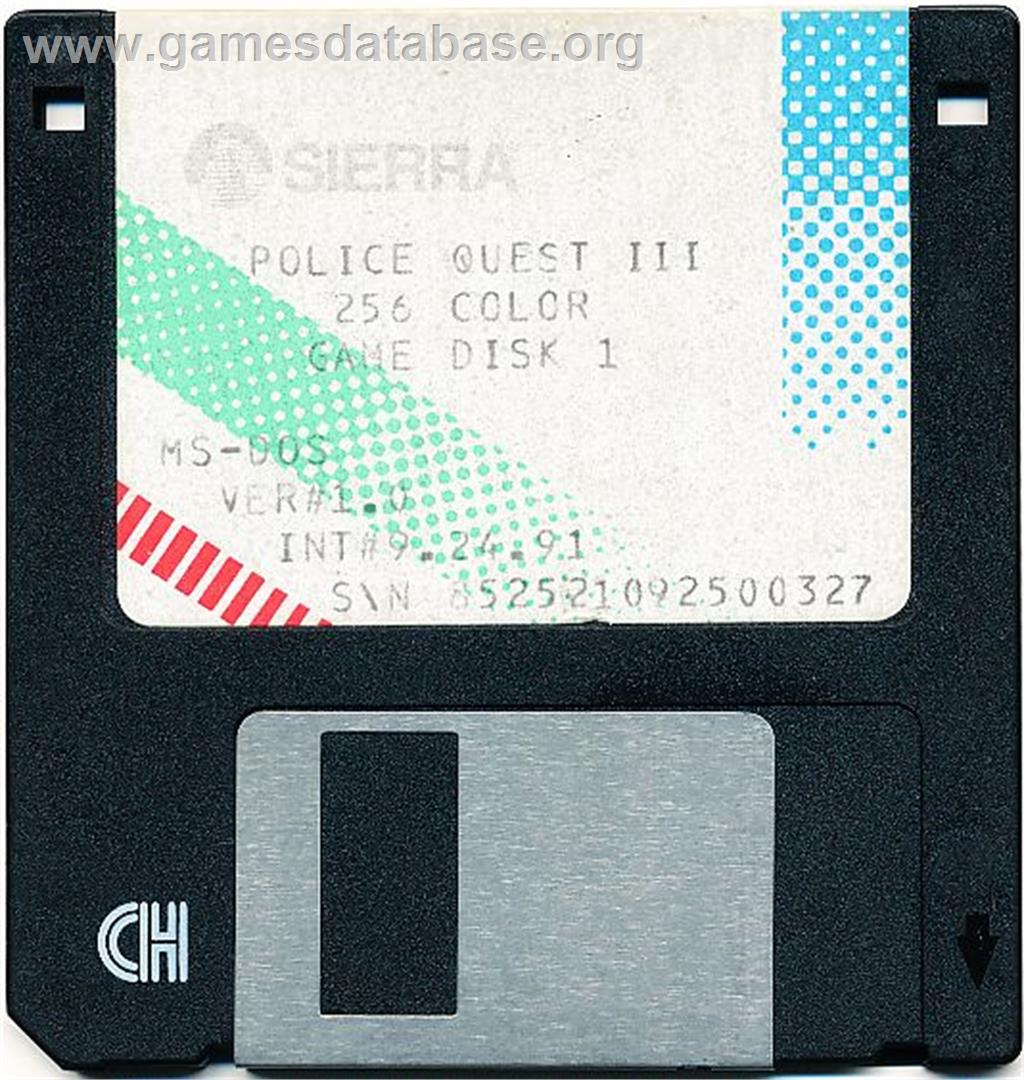 Police Quest 3  - The Kindred - Microsoft DOS - Artwork - Disc