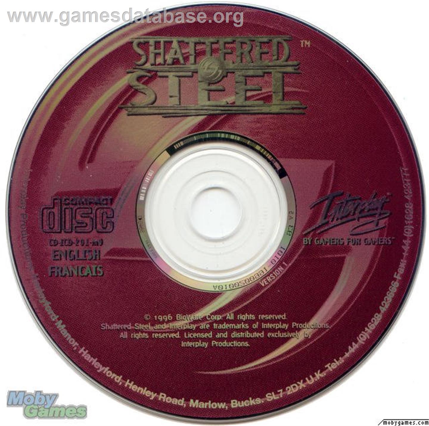 Shattered Steel - Microsoft DOS - Artwork - Disc