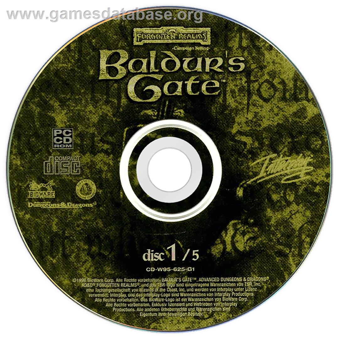 Baldur's Gate - Microsoft Windows - Artwork - Disc