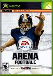 Box cover for Arena Football on the Microsoft Xbox.