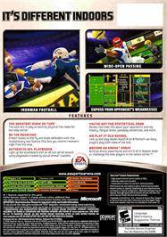 Box back cover for Arena Football on the Microsoft Xbox.