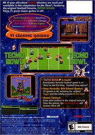 Box back cover for Tecmo Classic Arcade on the Microsoft Xbox.