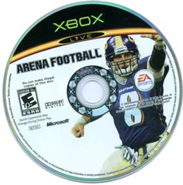 Artwork on the CD for Arena Football on the Microsoft Xbox.