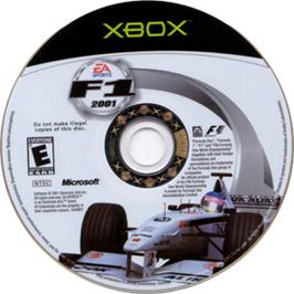 Artwork on the CD for F1 2001 on the Microsoft Xbox.