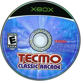 Artwork on the CD for Tecmo Classic Arcade on the Microsoft Xbox.