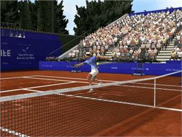 In game image of Tennis Masters Series 2003 on the Microsoft Xbox.