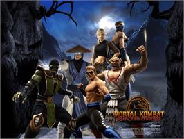 Title screen of Mortal Kombat: Shaolin Monks on the Microsoft Xbox.