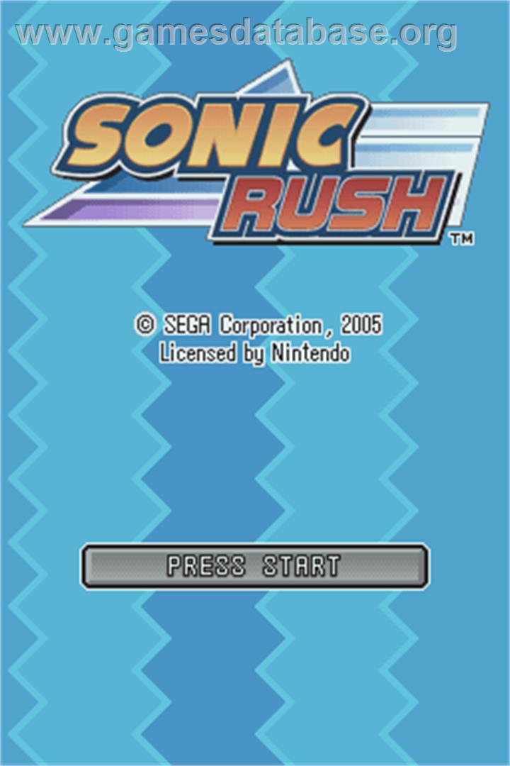 Sonic Rush - Nintendo DS - Artwork - Title Screen