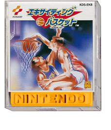 Box cover for Exciting Basket on the Nintendo Famicom Disk System.