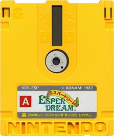 Cartridge artwork for Esper Dream on the Nintendo Famicom Disk System.