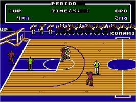 In game image of Exciting Basket on the Nintendo Famicom Disk System.