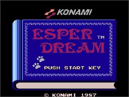 Title screen of Esper Dream on the Nintendo Famicom Disk System.