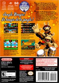 Box back cover for Donkey Konga on the Nintendo GameCube.