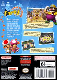 Box back cover for Mario Party 7 on the Nintendo GameCube.