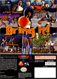 Box back cover for NBA Street on the Nintendo GameCube.