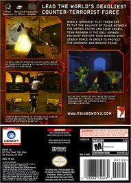 Box back cover for Tom Clancy's Rainbow Six 3: Raven Shield on the Nintendo GameCube.