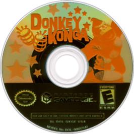 Artwork on the Disc for Donkey Konga on the Nintendo GameCube.