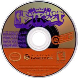 Artwork on the Disc for NBA Street on the Nintendo GameCube.