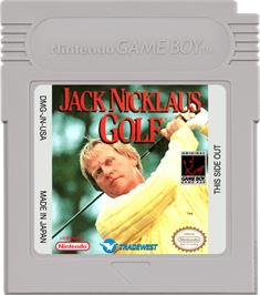 Cartridge artwork for Jack Nicklaus Golf on the Nintendo Game Boy.