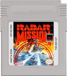 Cartridge artwork for Radar Mission on the Nintendo Game Boy.