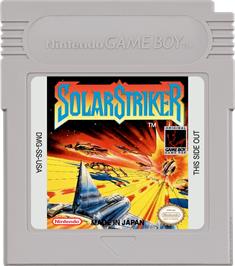 Cartridge artwork for Solar Striker on the Nintendo Game Boy.