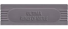 Top of cartridge artwork for Ultima: Runes of Virtue on the Nintendo Game Boy.