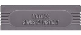 Top of cartridge artwork for Ultima: Runes of Virtue 2 on the Nintendo Game Boy.