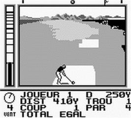 In game image of Jack Nicklaus Golf on the Nintendo Game Boy.