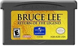 Cartridge artwork for Bruce Lee: Return of the Legend on the Nintendo Game Boy Advance.