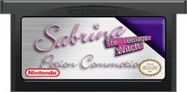 Cartridge artwork for Sabrina, the Teenage Witch: Potion Commotion on the Nintendo Game Boy Advance.