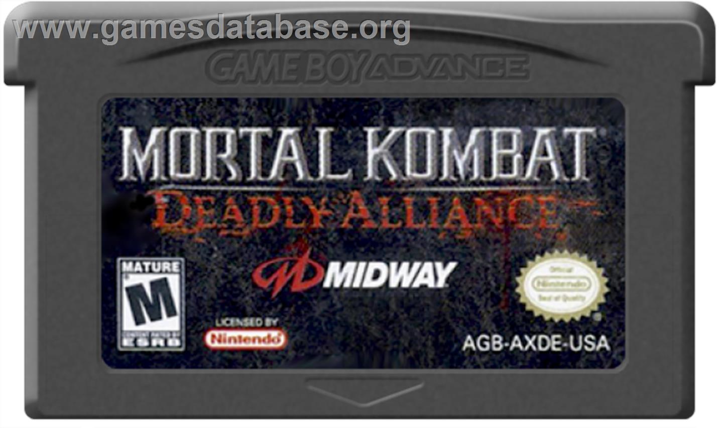 Mortal Kombat: Deadly Alliance - Nintendo Game Boy Advance - Artwork - Cartridge