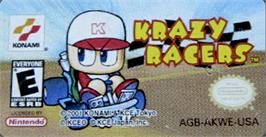 Top of cartridge artwork for Konami Krazy Racers on the Nintendo Game Boy Advance.