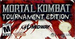 Top of cartridge artwork for Mortal Kombat: Tournament Edition on the Nintendo Game Boy Advance.