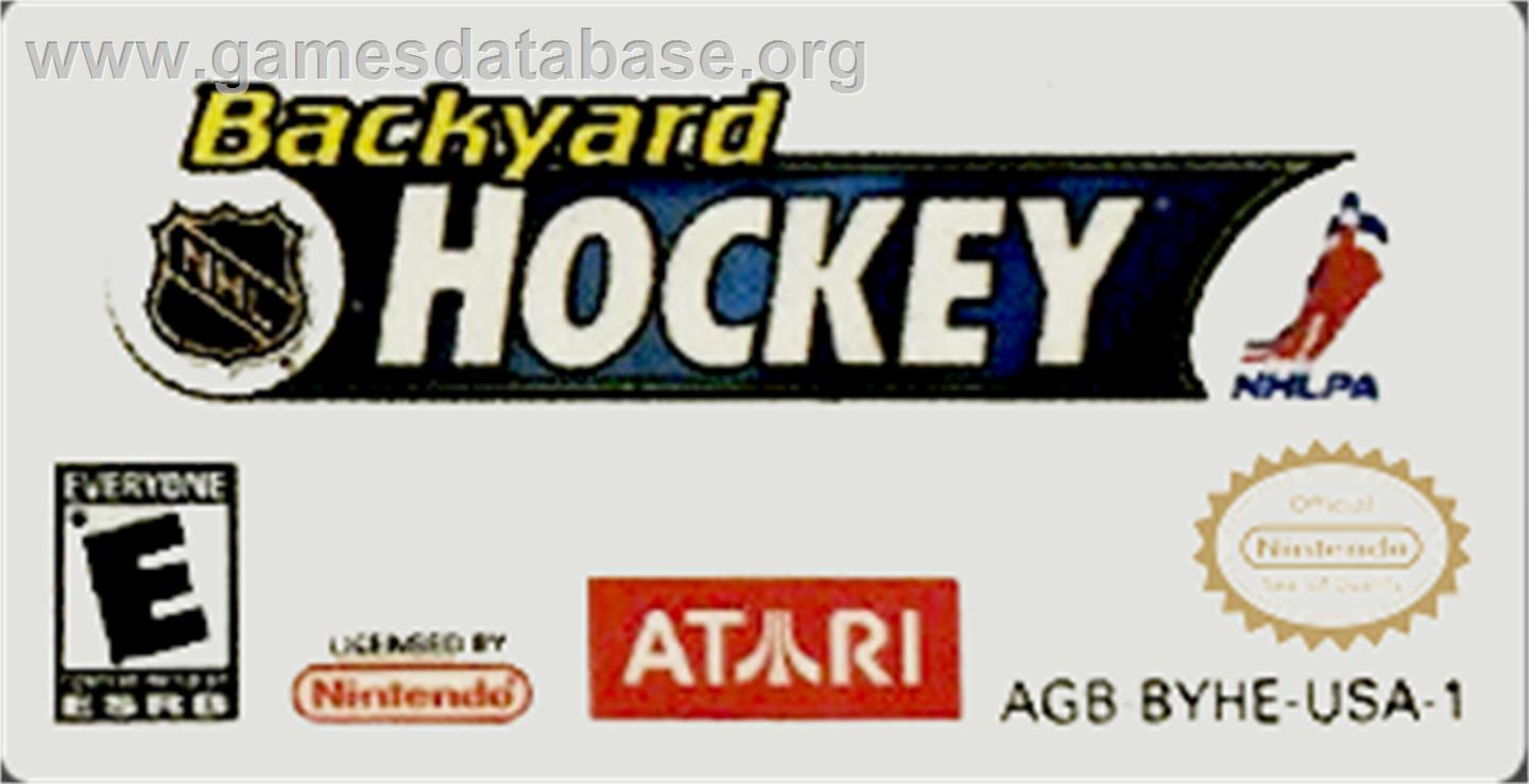 Backyard Hockey - Nintendo Game Boy Advance - Artwork - Cartridge Top