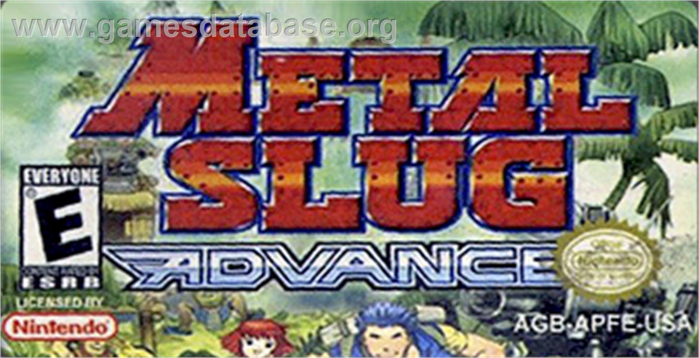 Metal Slug Advance - Nintendo Game Boy Advance - Artwork - Cartridge Top