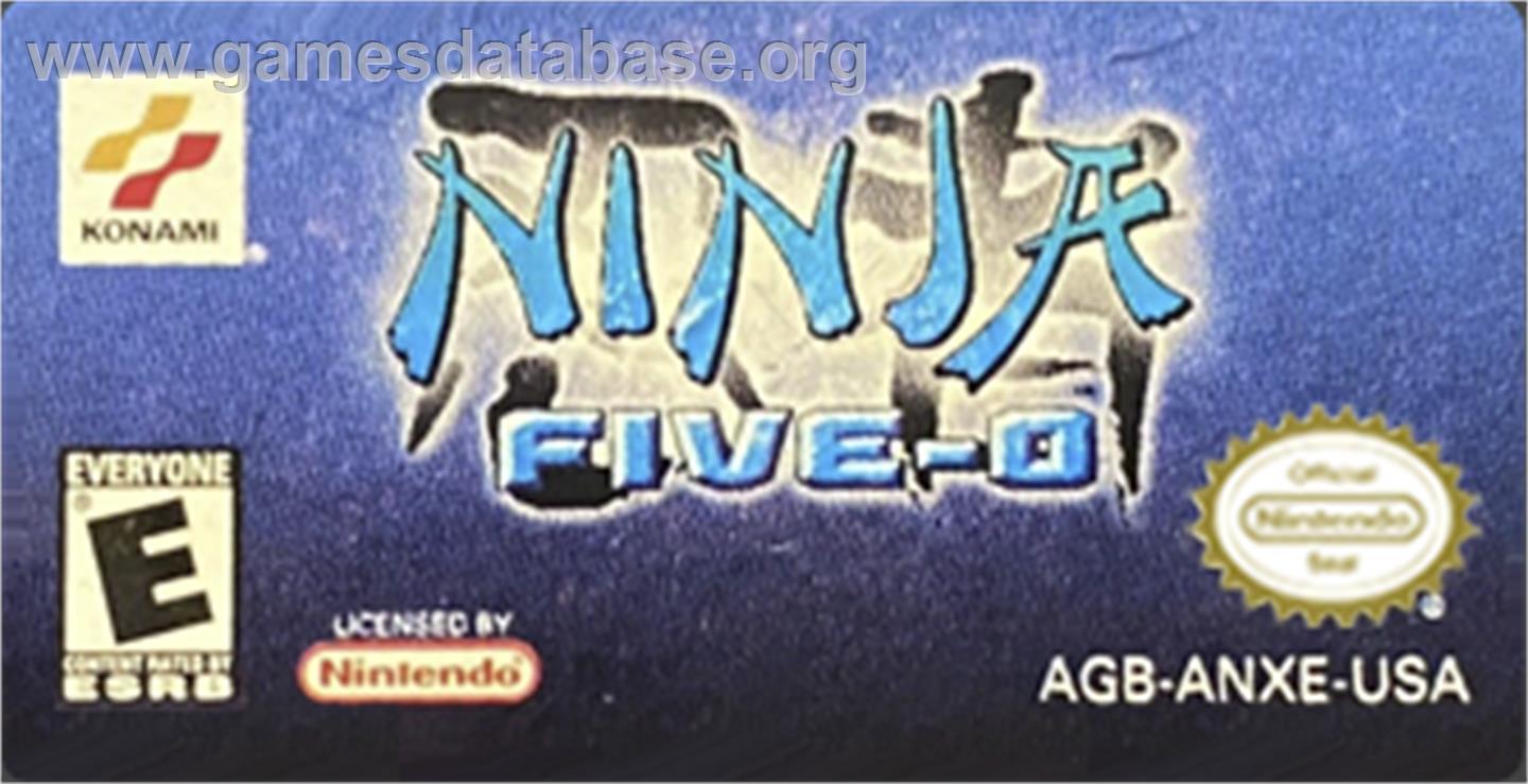 Ninja Five-O - Nintendo Game Boy Advance - Artwork - Cartridge Top