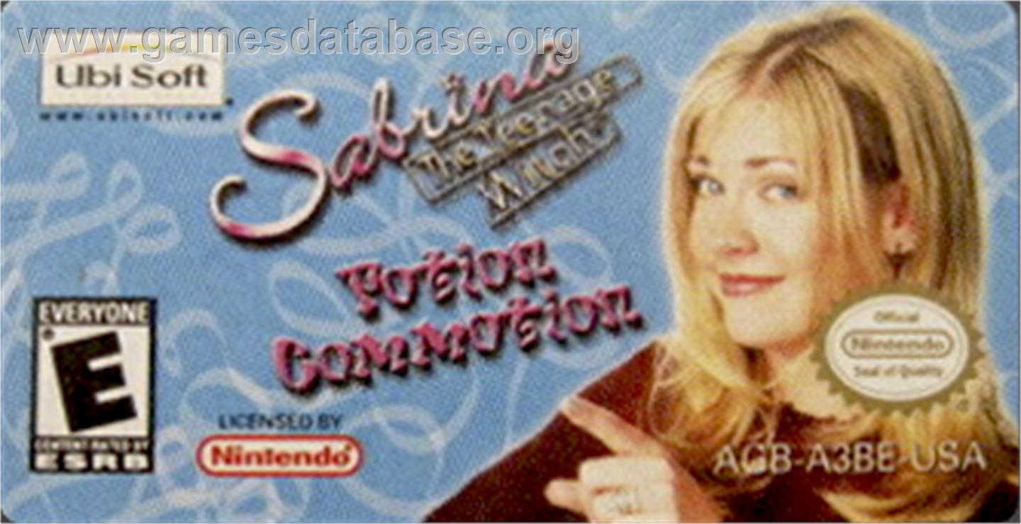 Sabrina, the Teenage Witch: Potion Commotion - Nintendo Game Boy Advance - Artwork - Cartridge Top