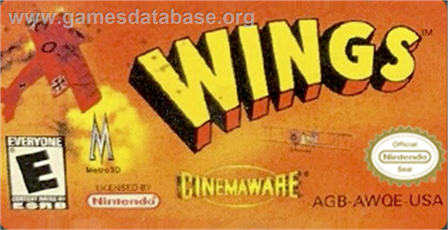 Wings - Nintendo Game Boy Advance - Artwork - Cartridge Top